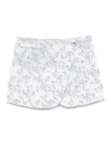 Coperni Floral-jacquard Wrap Mini Skirt In Gray