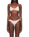 Coperni Floral-motif Bikini Top In Pink