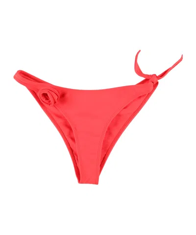 Coperni Floral Patterned Bikini Bottoms In Red