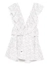 Coperni Twisted Princess Dress Print Flowers White In White
