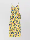 Coperni Floral Print Wrap Dress With Tie Waist