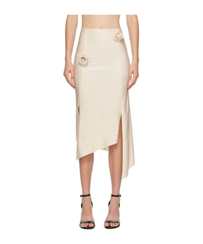 Coperni Floral Skirt In Nude