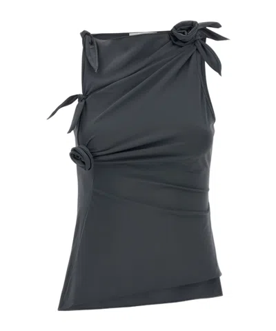 Coperni Floral-knot Sleeveless Tank Top In Black