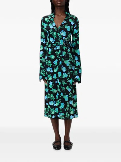 Coperni Floral-print Midi Dress In Animal Print