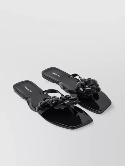 Coperni Flower Appliqué Flat Sole Flip Flops