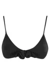 Coperni Flower-detailed Bikini Top In Black Blk
