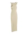 Coperni Robe Longue Asymetric In Nude