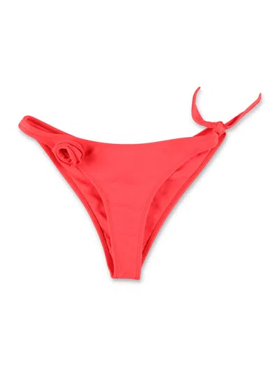 Coperni Flower Detail Bikini Bottom In Red