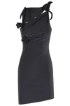 Coperni Flower Dress In Black