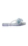 Coperni Flower-embellished Flip Flops In Clear