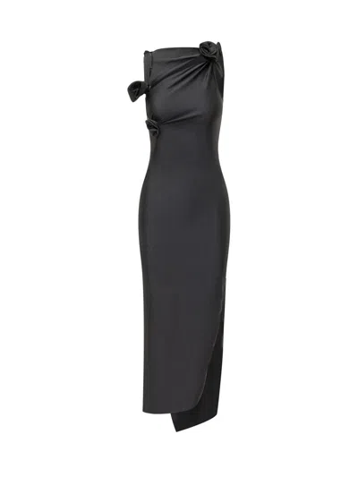 Coperni Flower Gown In Black