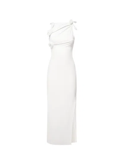 Coperni Flower Gown Dress In White