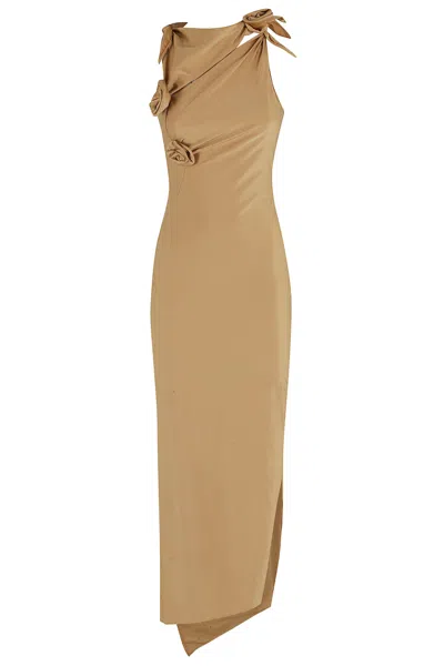 Coperni Flower Gown In Gold