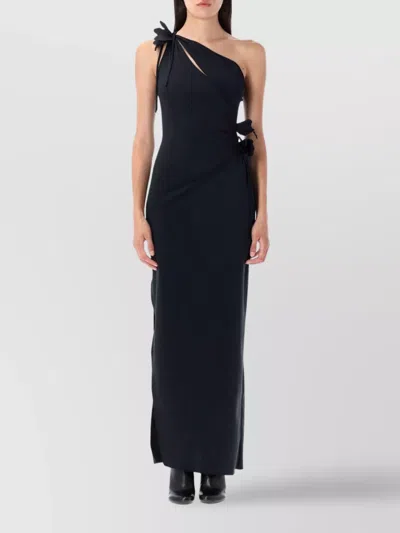 COPERNI FLOWER GOWN WITH ASYMMETRIC PETAL KNOTS