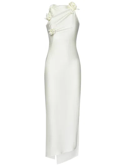 Coperni Knee Length Dress Asymmetric Hem In White