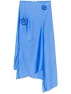 Coperni Flower Midi Skirt In Blue