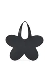 Coperni Flower-shaped Black Calf Leather Tote Bag In Black