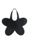 Coperni 'flower' Black Flower-shaped Handbag With Cut-out Handle In Black