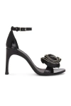 Coperni Round-headed High-heeled Sandals In Black