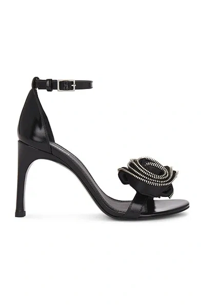 Coperni Flower Single Strap Sandals In Black