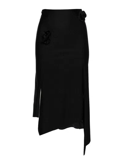 Coperni Flower Skirt In Black