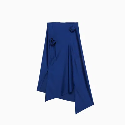 Coperni Flower Skirt In Blue