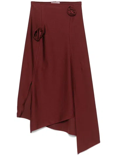 Coperni Flower Skirt In Red