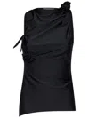 Coperni Asymmetric Flower Top In Black