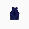 Coperni Flower Jersey Top In Blue