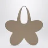 Coperni Flower Beige Leather Tote Bag