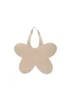 Coperni Flower Leather Tote Bag In Beige