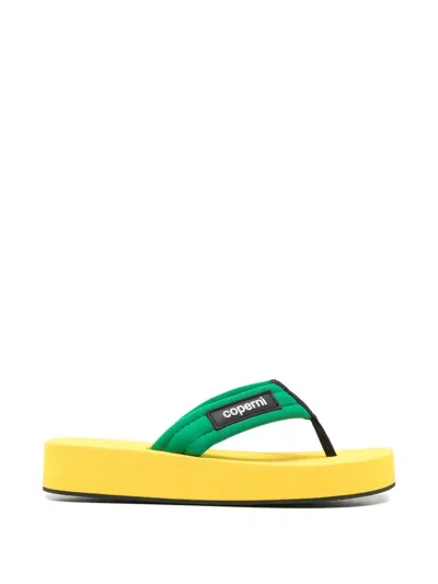 Coperni Foam Flip Flops In Green
