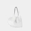 Coperni Foil Mini Heart Shopper Bag