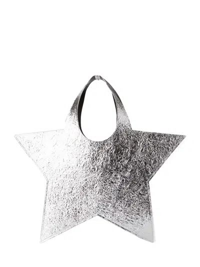 Coperni Foil Star Tote In Silver