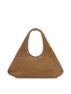 Coperni Folded Suede Bag In Brown