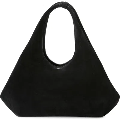 Coperni Folded Suede Tote In Black