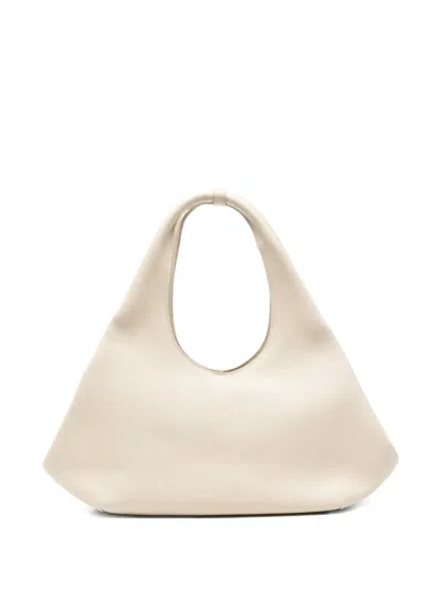 Coperni Folded Zip Shoulder Bag In Neutral
