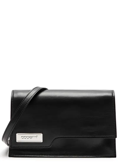 Coperni Folder Mini Leather Cross-body Bag In Black