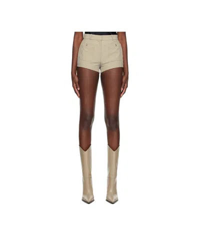 Coperni Four Pocket Tailored Mini Shorts In Beige