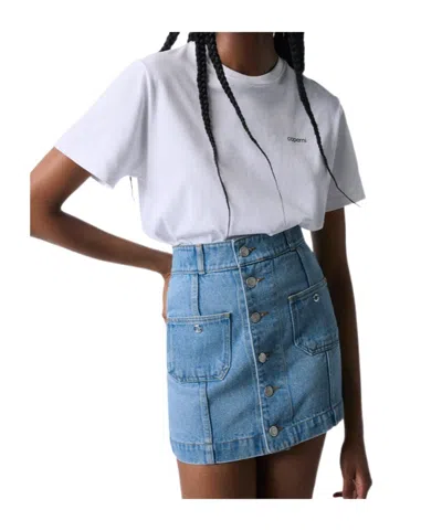 Coperni Four-pocket Denim Miniskirt In White