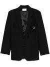 Coperni Nero Tailored Blazer With Unique Embellished Pocket In Black
