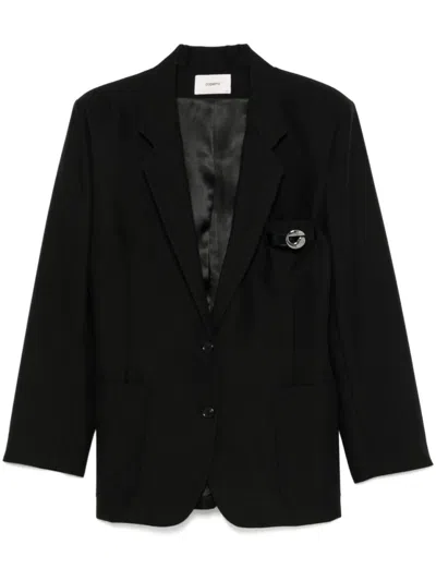 COPERNI COPERNI FRONT BUTTON FASTENING BLACK JACKET