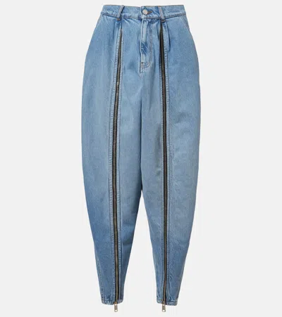 Coperni Front-slit Balloon Jeans In Blue