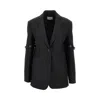 Coperni Gabardine Blazer With Belts In Black