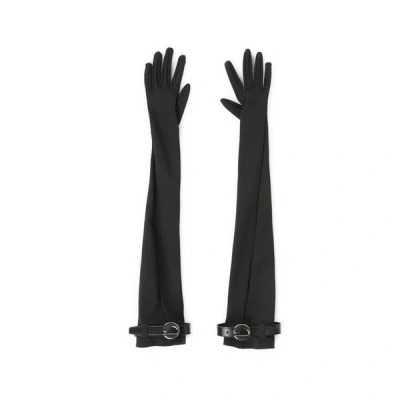 Coperni Gants En Jersey Avec Ceinture Et Logo In Black