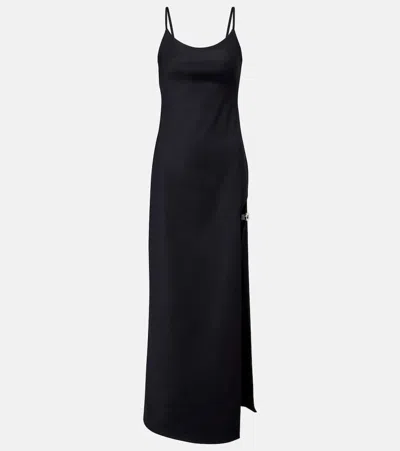 Coperni Garter Cotton-blend Jersey Maxi Dress In Black