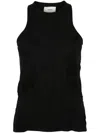Coperni Gathered-detail Tank Top In Black