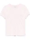 Coperni Gathered Heart-motif T-shirt In 粉色