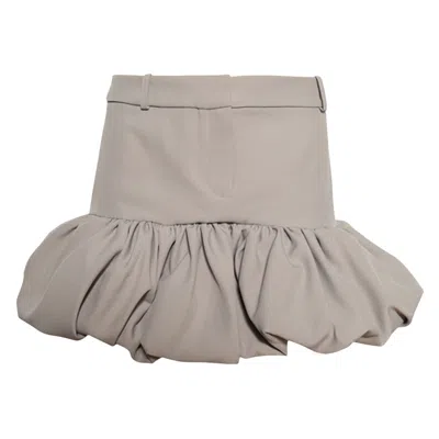 Pre-owned Coperni Gathered Hem Tailored Skirt 'beige' | Tan | Women's Size 36