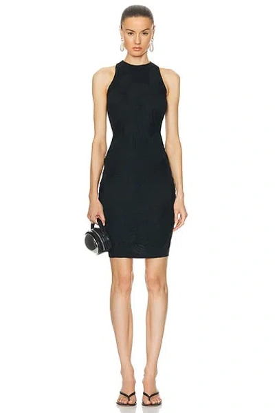 Coperni Gathered Jersey Sleeveless Dress In Black